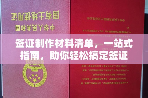 雾峰签证制作材料清单，一站式指南，助你轻松搞定签证