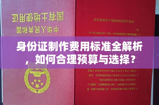 雾峰身份证制作费用标准全解析，如何合理预算与选择？