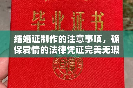 雾峰结婚证制作的注意事项，确保爱情的法律凭证完美无瑕