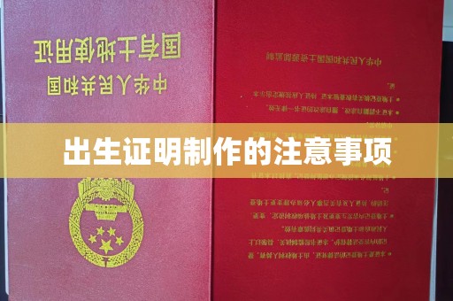 雾峰出生证明制作的注意事项