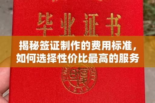 雾峰揭秘签证制作的费用标准，如何选择性价比最高的服务？