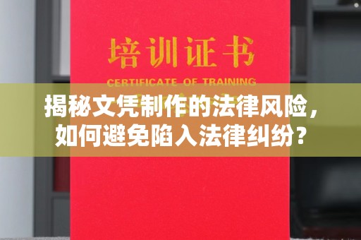 雾峰揭秘文凭制作的法律风险，如何避免陷入法律纠纷？