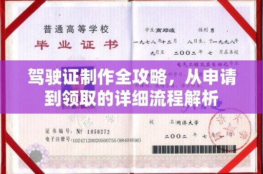 雾峰驾驶证制作全攻略，从申请到领取的详细流程解析